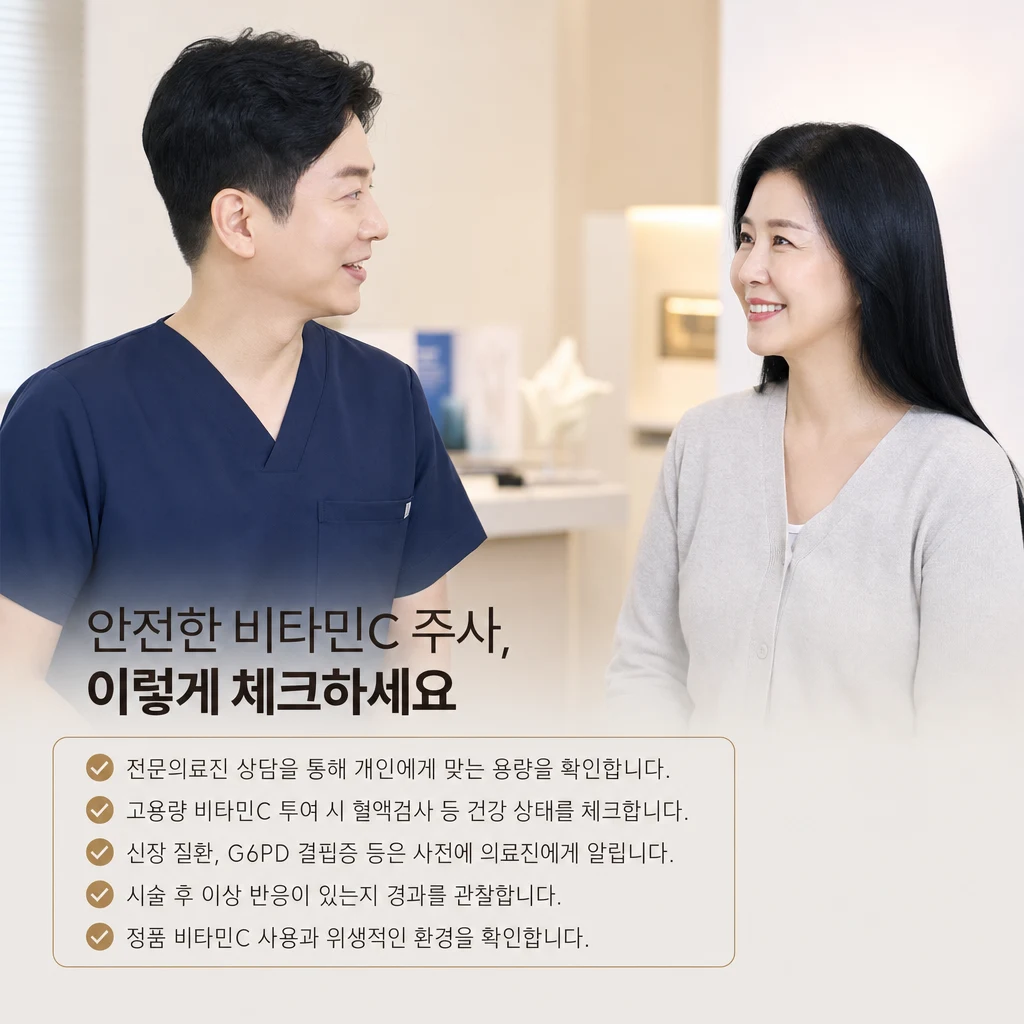 고용량 비타민C 정맥주사의 부작용은 무엇인가요?
