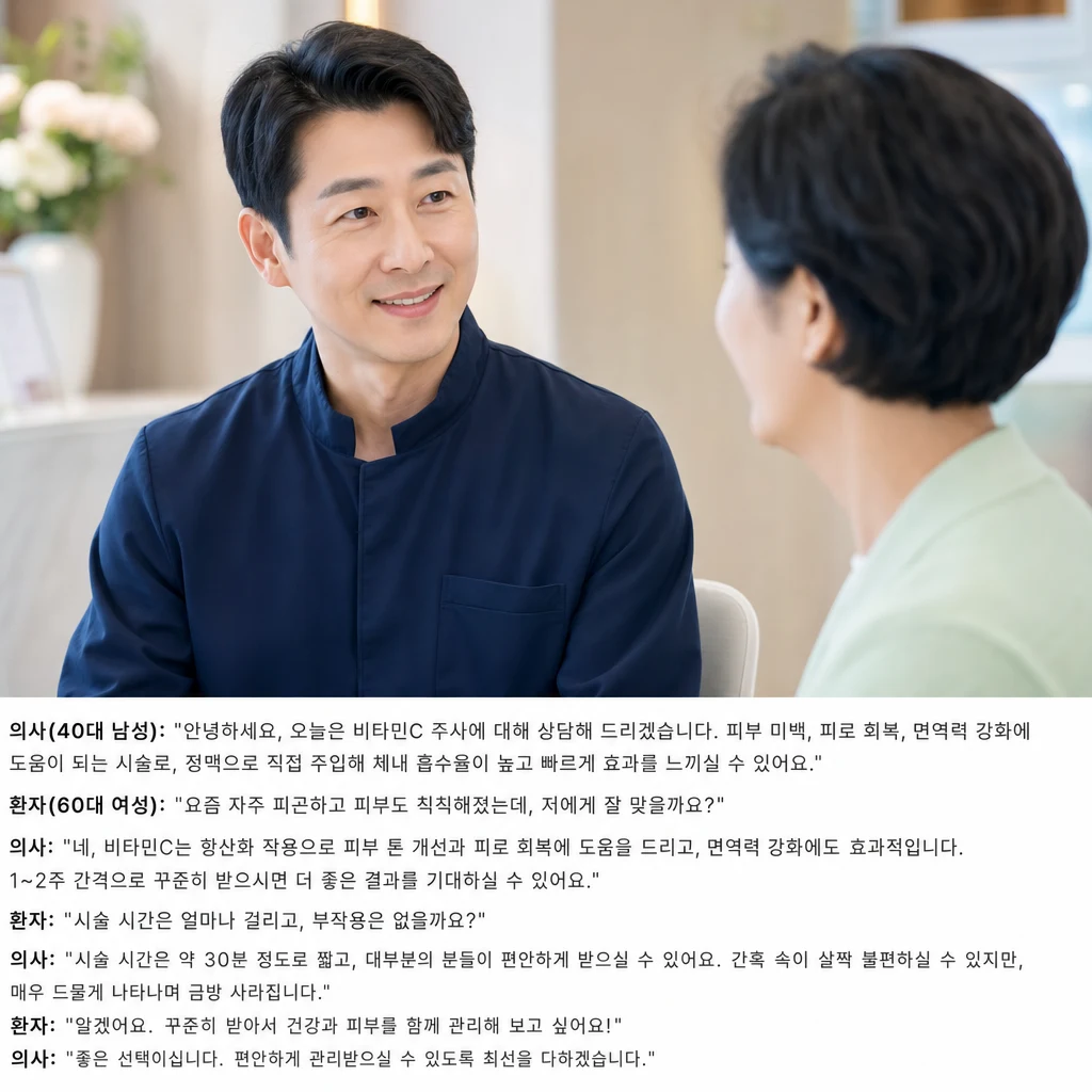 비타민C 정맥주사 시술 절차는 어떻게 되나요?